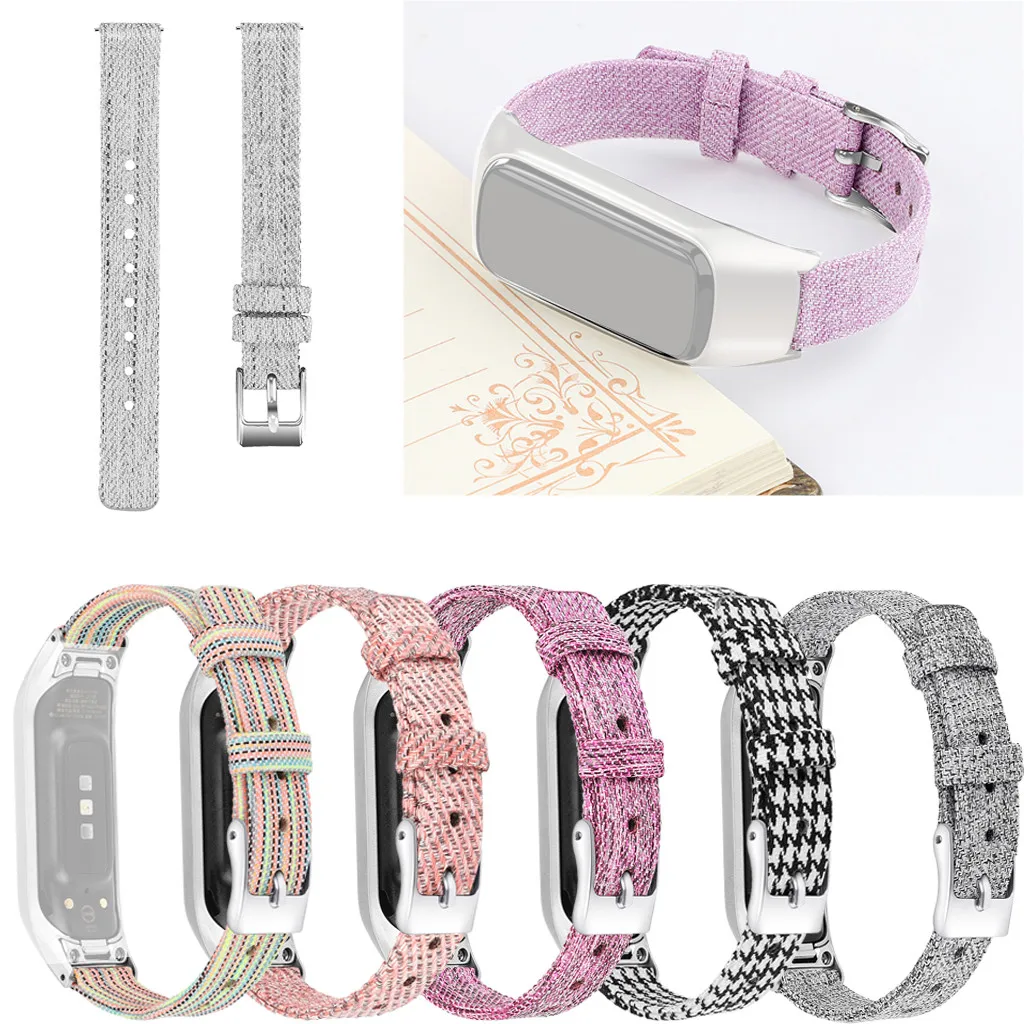 

2019 hotCanvas Replacement Watch Strap + Metal Frame For Samsung Galaxy Fit-E R375 Purchasing