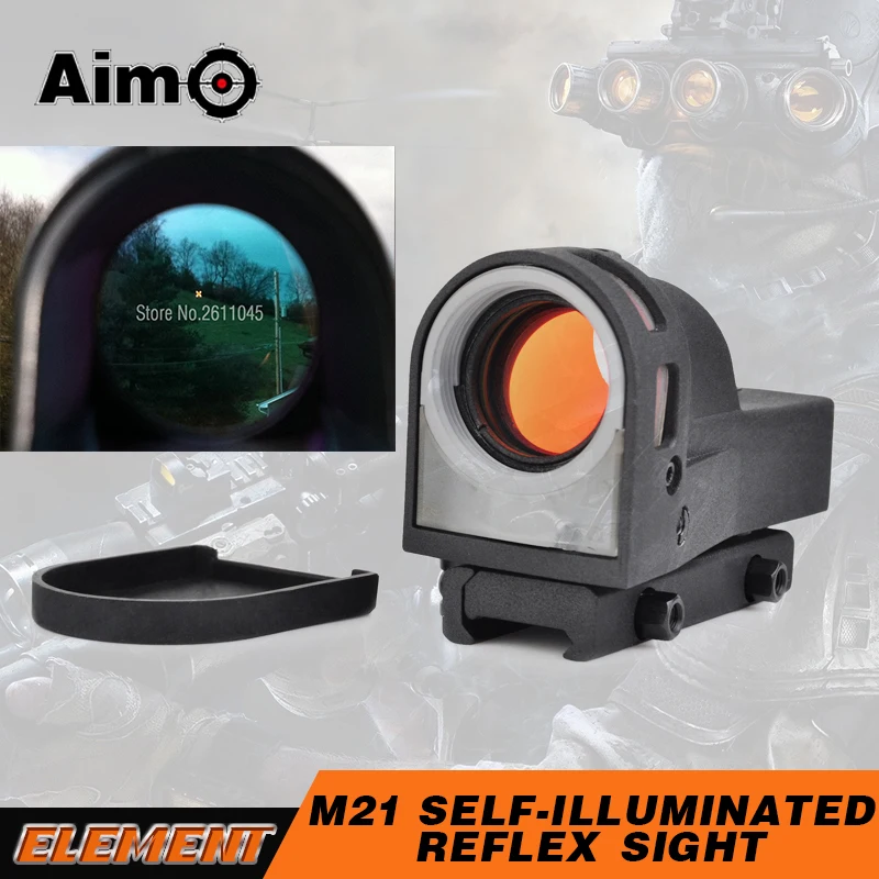 NEW Arrival AIM O M21 Self Illuminated Reflex Sight Airsoft Red Dot Sight AO3045in Riflescopes