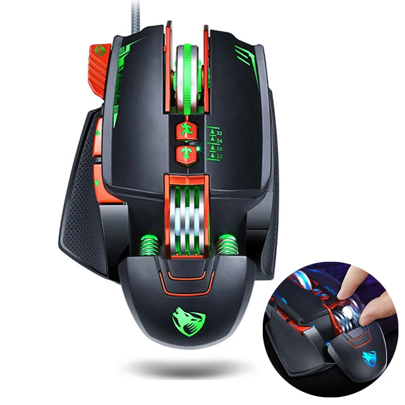 

Best sale 7 Buttons 5500 DPI Super Led Optical Professional USB Wired Gaming Mouse High Quality Computer Cable Game Mice