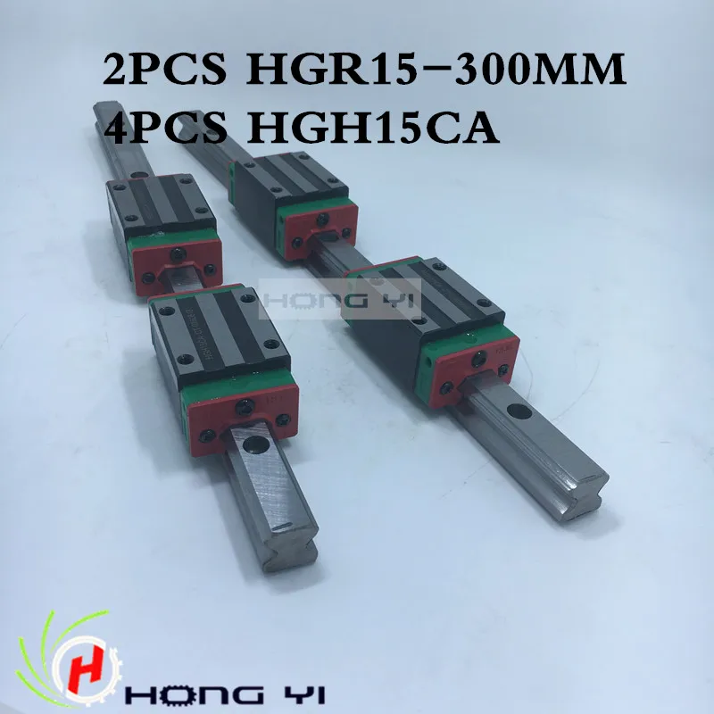 

100% New HIWIN Linear Guide HGR15 300mm rail with 4pcs HGH15 CA Narrow Type blocks