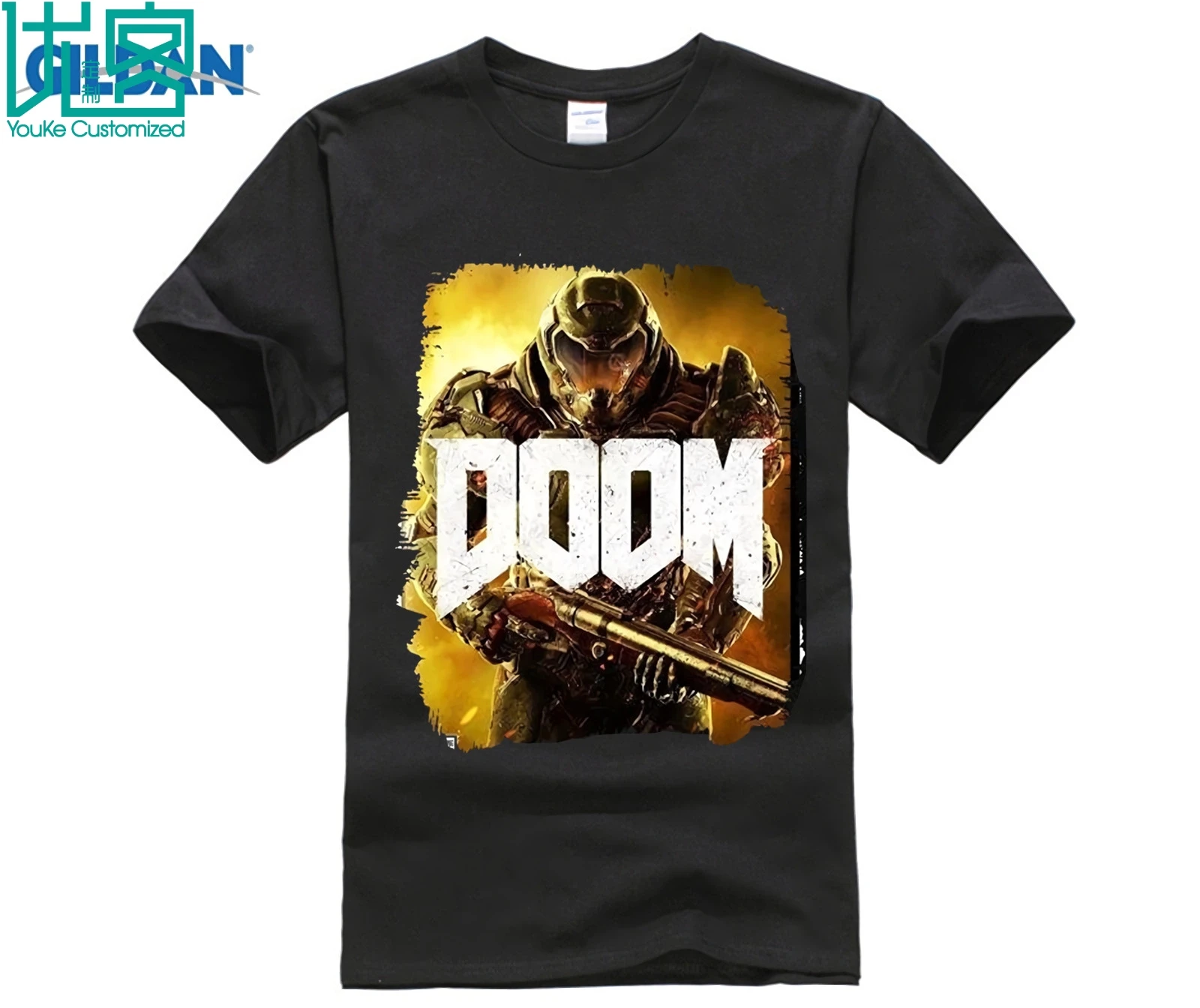 Judian Doom 2016 Video Game Poster T Shirt For Men Unisex T Shirt