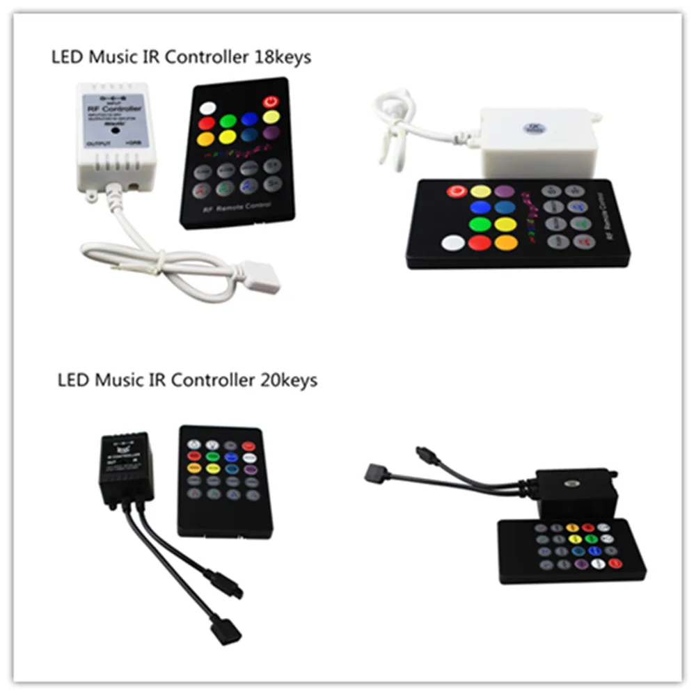 50pcs Best selling DC12V 24V led sound controller IR music controller