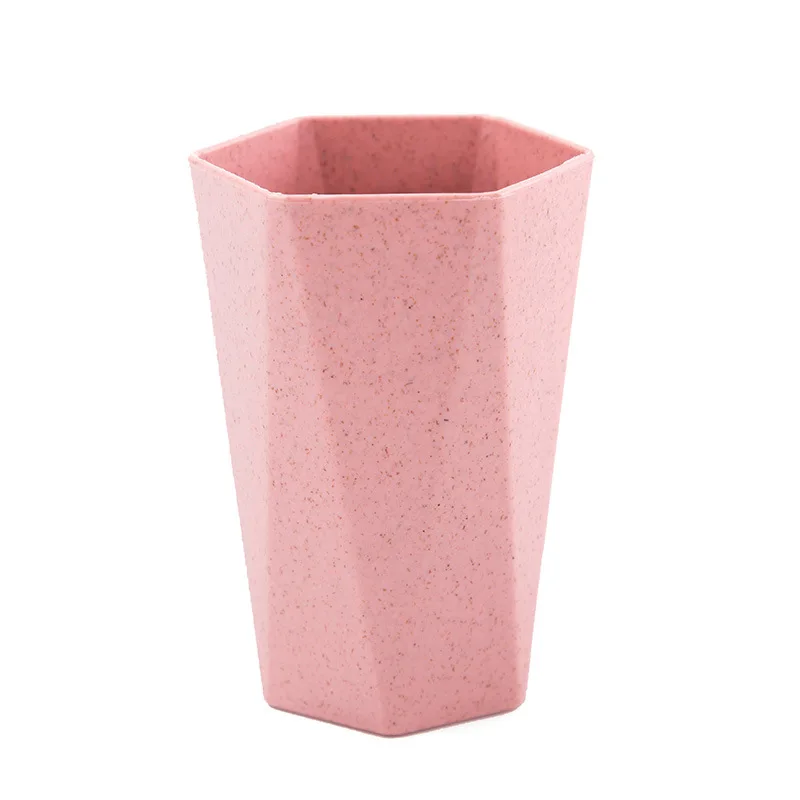 Mouthwash Cup Wash Cup Geometry Couple brush teeth Cup Nordic Wind Water Cup Wheat Straw Toothbrush Holder Geometric (7)