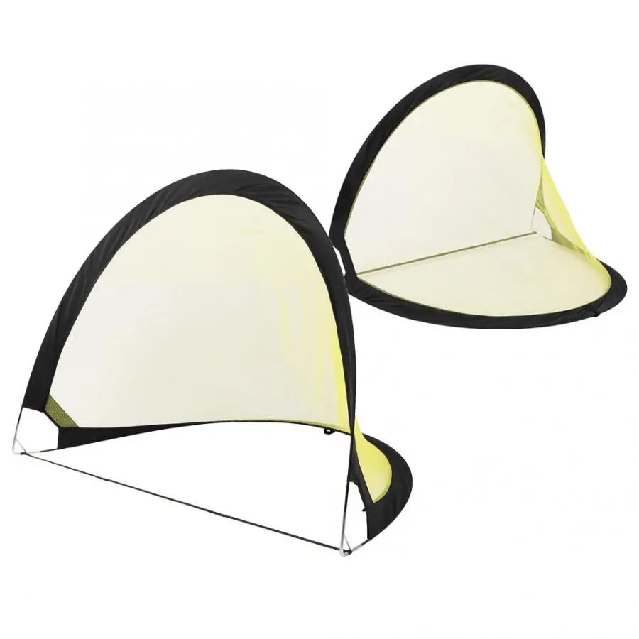 2pcs Outdoor Portable Soccer Goal Automatic Popup Folding Kids Training Football Door Net with Carrying Bag