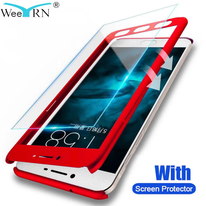 WeeYRN 360 Full Cover Xiaomi Redmi 5 Plus 5 Luxury Hard Plastic Matte Back Case Xiaomi Redmi 5 Plus Redmi5 Funda Tempered Glass WeeYRN 360 Full Cover Xiaomi Redmi 5 Plus 5 Luxury Hard Plastic Matte Back Case Xiaomi Redmi 5 Plus Redmi5 Funda Tempered Glass