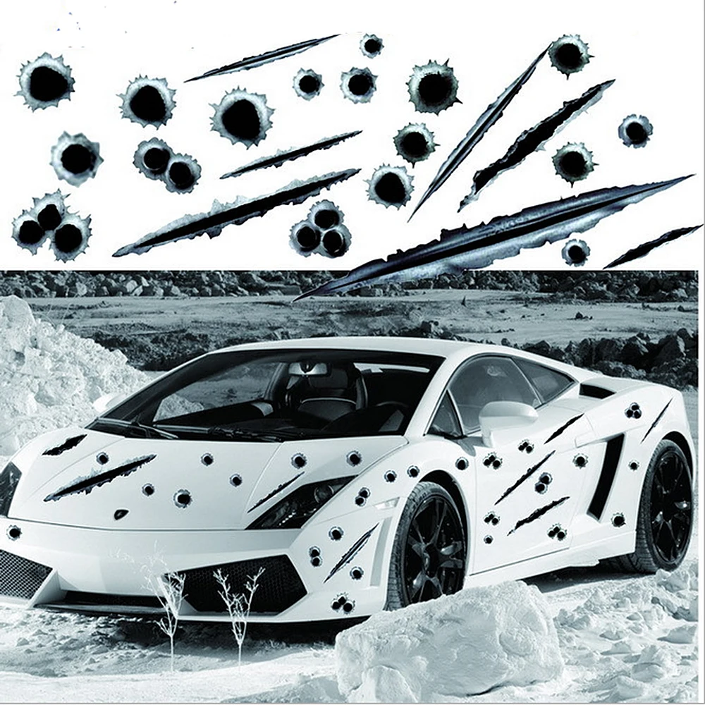 Автомобильная наклейка 3D для автомобиля задние крышки реалистичное
