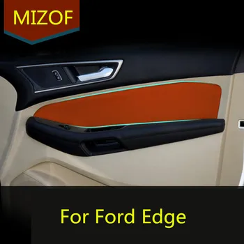 

4PCS Decorated Protective Fibre Leather Interior Doors Panel Cover For Ford Edge AAB082