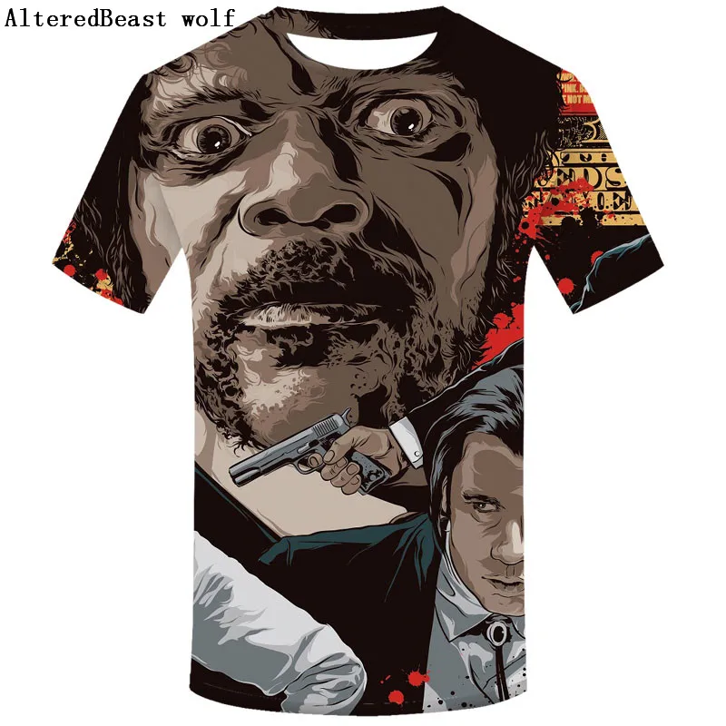 

Pulp fiction Classic lines t shirt homme new comfortable Breathable tshirt man Short Sleeve men Plus Size T-shirt men