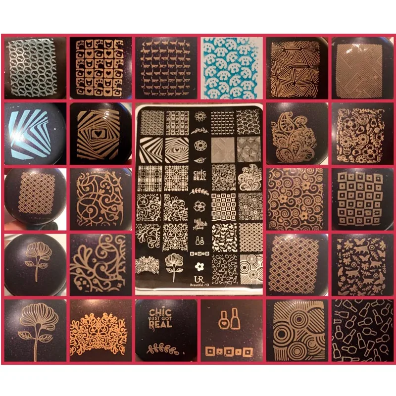 1 шт. прямоугольная пластина для стемпинга ногтей 14 5x9 5 см|stamping plates nail art|nail stamping