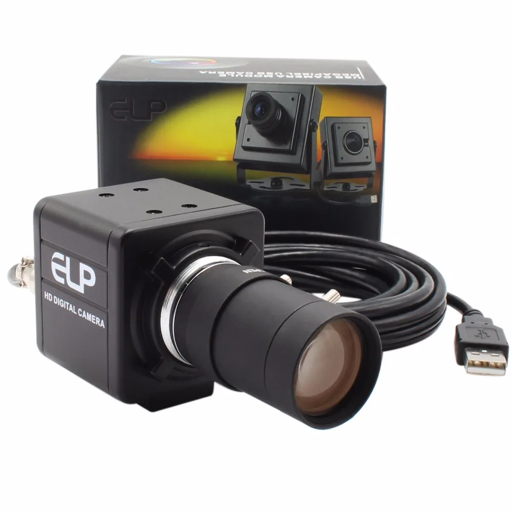 USB камера 1080P HD Mini MJPEG 30fps 60fps 120fps высокоскоростной ручной зум с переменным фокусным расстоянием 5-50 мм объектив 2MP USB видеокамера CMOS сенсор