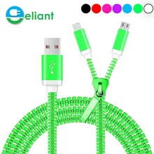 2 in 1 zipper 8pin usb mobile phone Charging Cables For iPhone 7 6 5S plus ipad Charger ios 10 For Samsung Galaxy Android cable