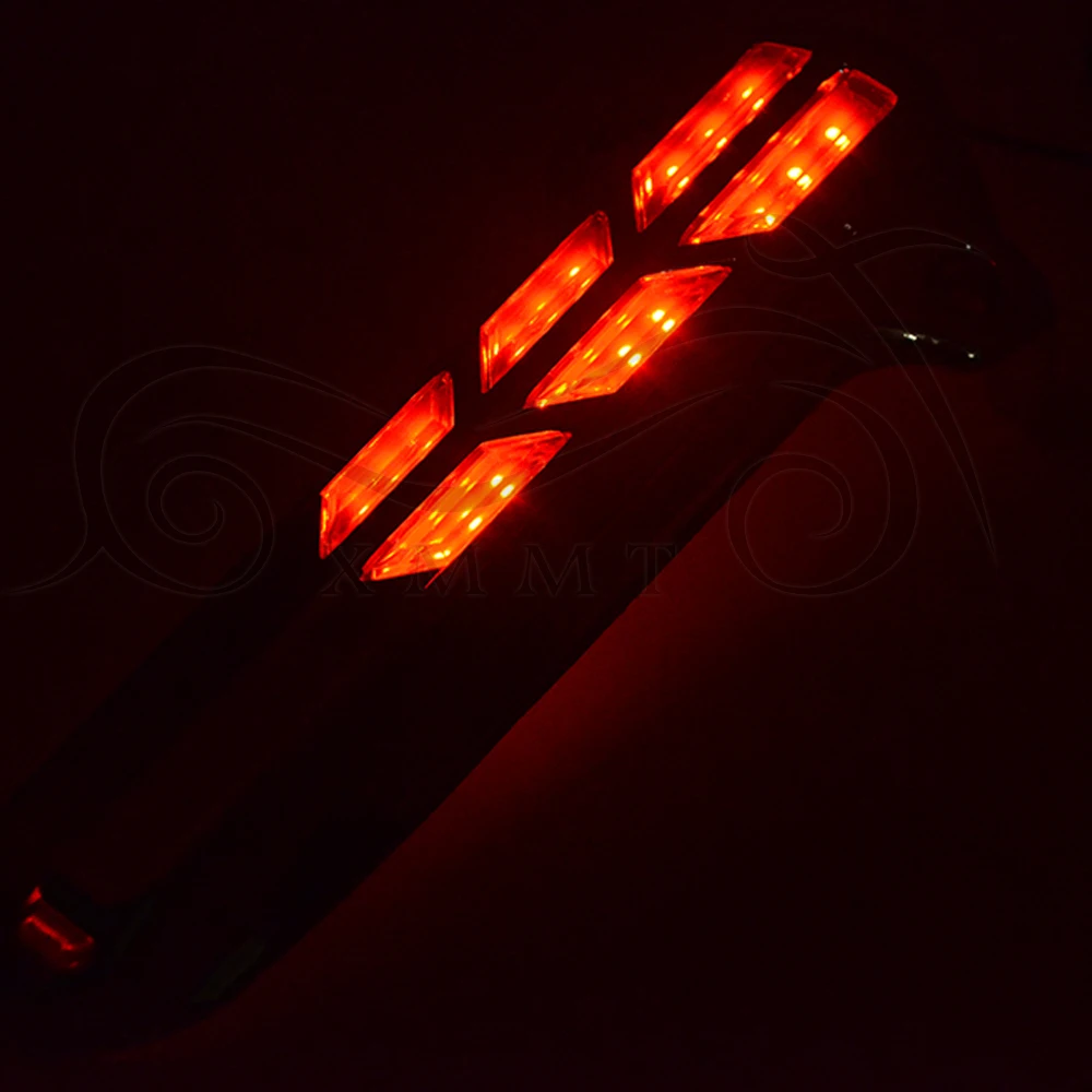 Хромированная Черная передняя Нижняя вилка чехлы для ног слайдер LED Harley Road King Street