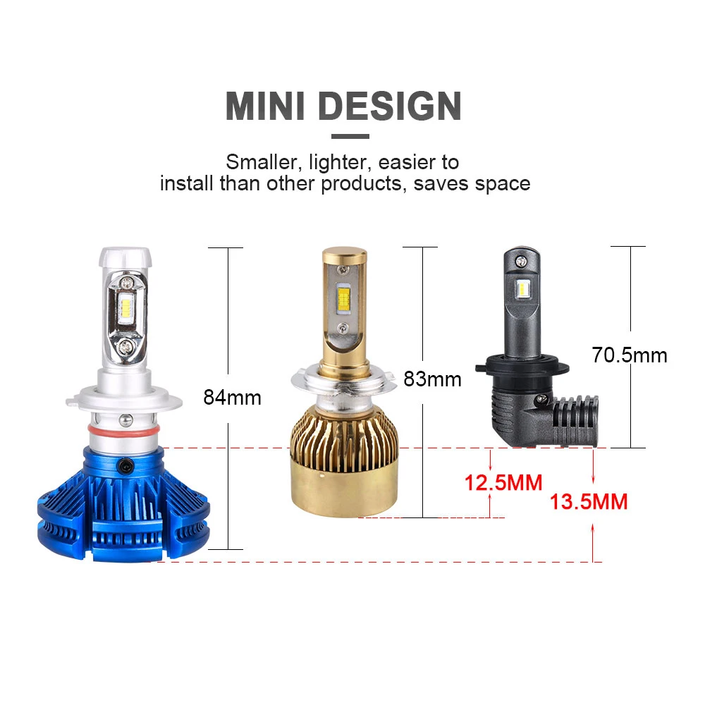 AcooSun h7 H11 led автомобилей головной светильник s 9005 9006 9012 HB3 HB4 лампы 10000LM 6000K 12V 50W для