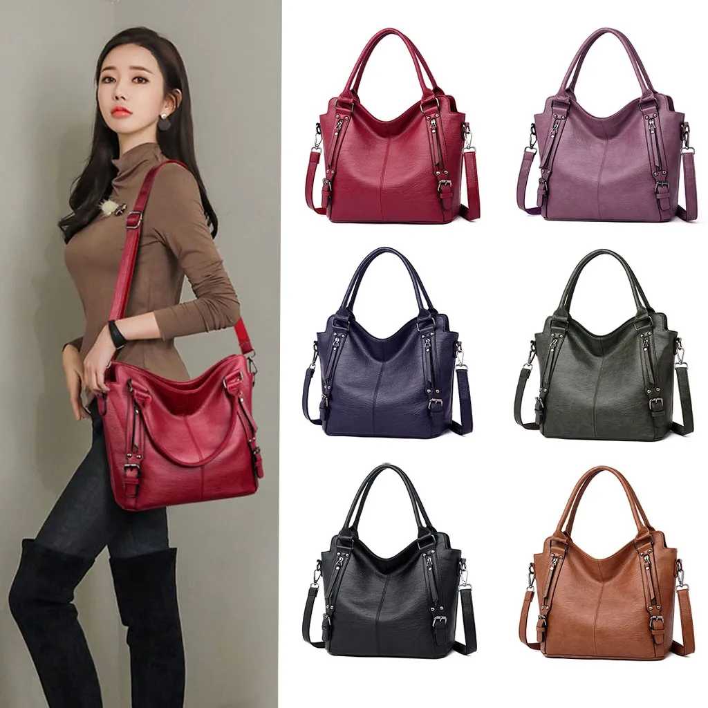 

Fashion Leather Women bag women's handbag Shoulder messenger bag Solid Large Capacity crossbody bags for women handbag Totes