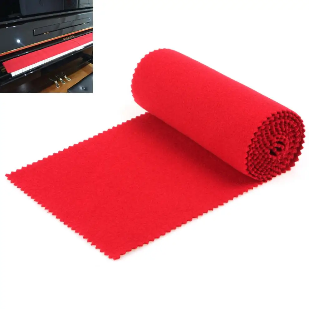 

Soft Red Piano Key Cover Keyboard Dust Cover