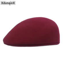 XdanqinX, осенне-зимние модные элегантные теплые береты для женщин, простой однотонный берет с утконосом, Женская плоская кепка, Кепка для гольфа, плюща, новинка
