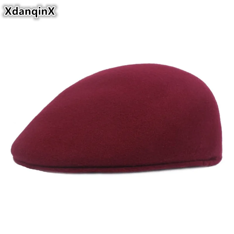 XdanqinX Autumn Winter Fashion Elegant Warm Berets For Women Simple Solid Color Duckbill Beret Women's Flat Cap Golf Ivy Cap NEW XdanqinX Autumn Winter Fashion Elegant Warm Berets For Women Simple Solid Color Duckbill Beret Women's Flat Cap Golf Ivy Cap NEW