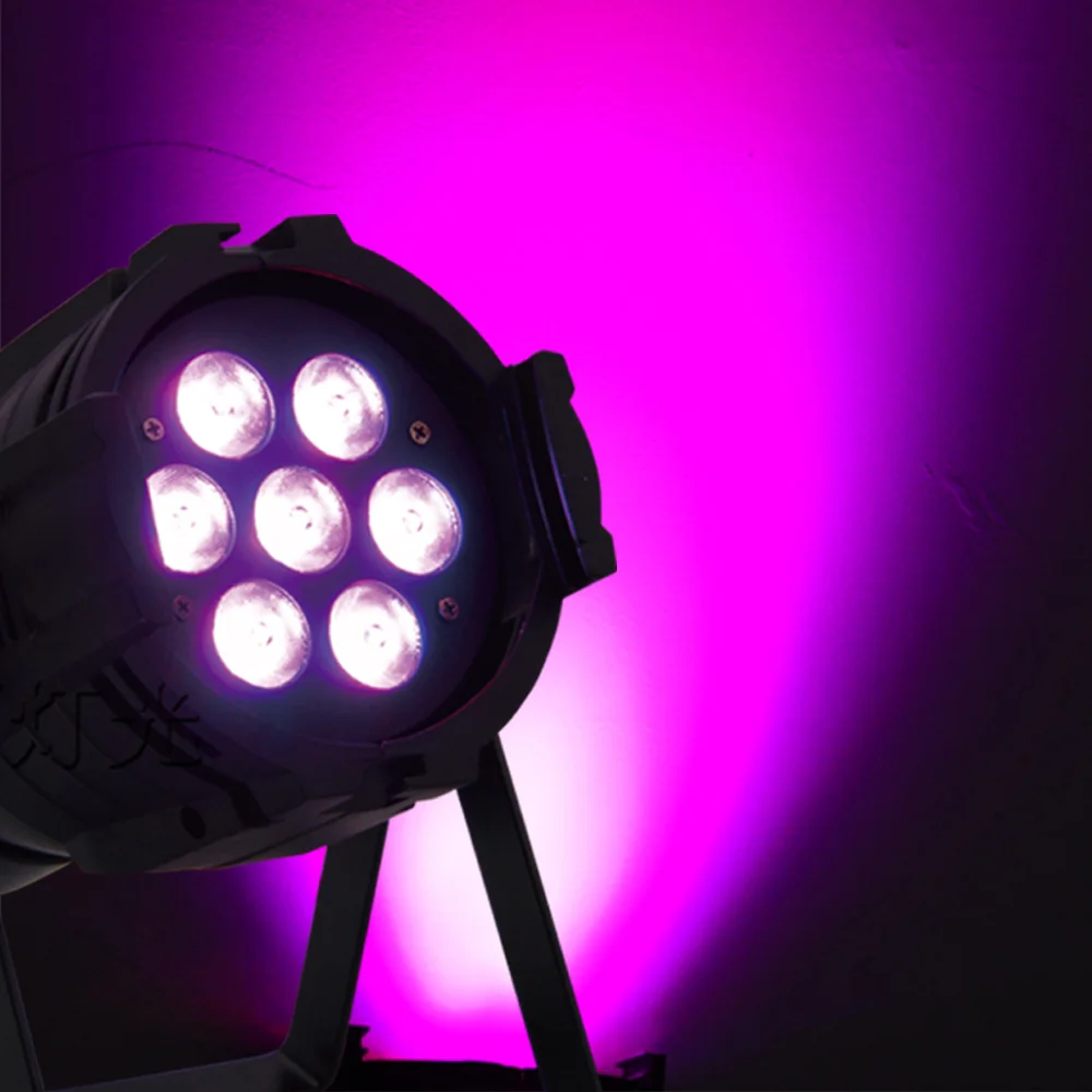 

7x12W LED Par RGBW DMX512 Disco Lamp stage light Voice activated For Discos Music Light Disco Bulb effetto luci discoteca