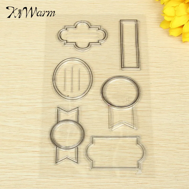 

1Pcs Scroll Badge Design Clear Transparent Stamp Seal DIY Photo Album Diary Scrapbooking Card Making Hand Account Decor Supplies