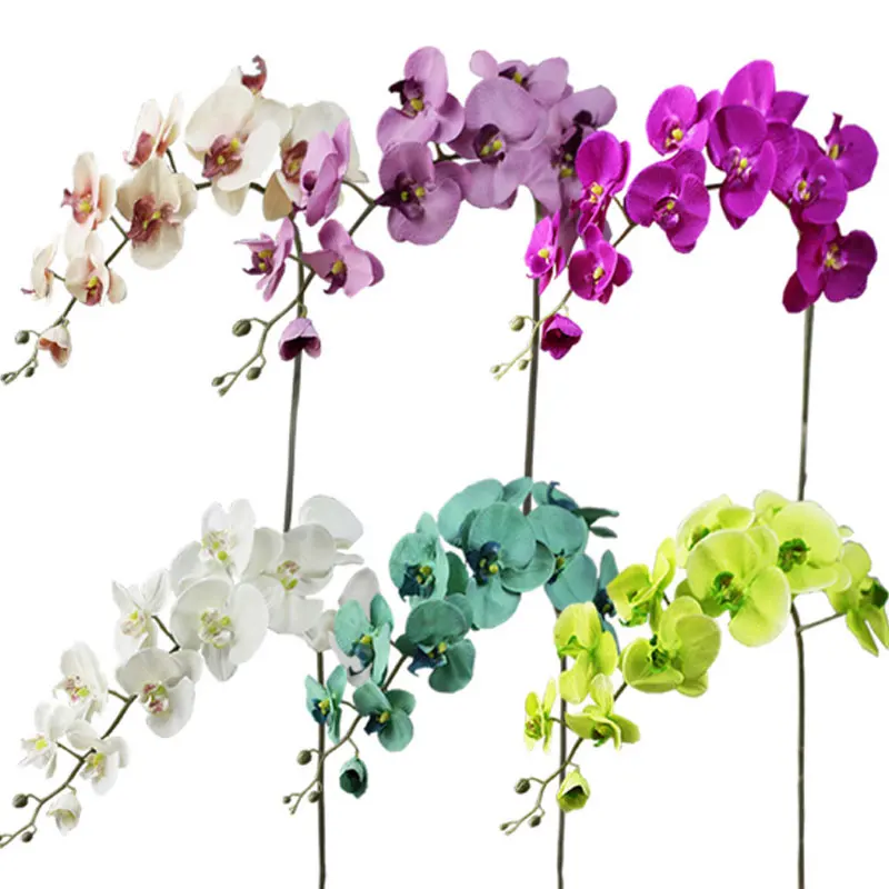 

Artificial Flower Orchid 11 Heads Home Decoration Butterfly Orchid Latex Flowers Wedding Real Touch Flowers
