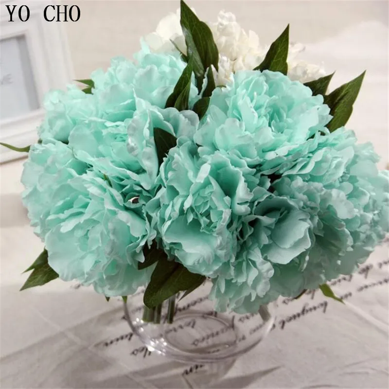 tiffany blue silk flowers