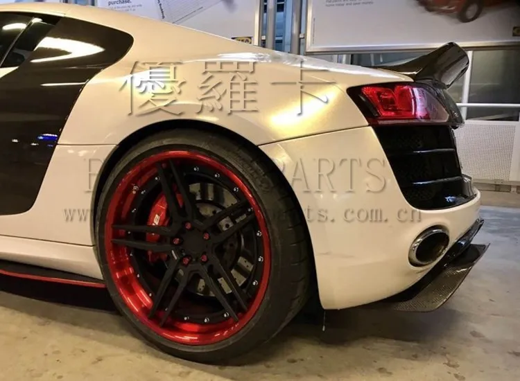 AD R8 carbon finber передний задний спойлер для R8 carbon fiber передний задний диффузор спойлер багажника боковые юбки