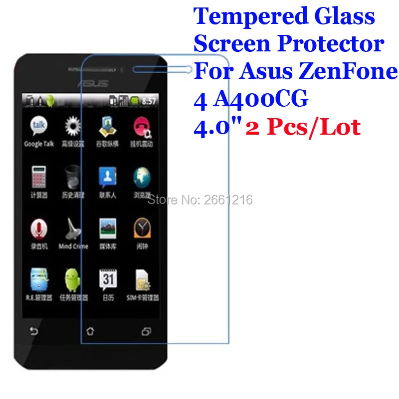 2 шт./лот Для ZenFone 4 0 дюйма A400CG закаленное стекло 9H 2.5D Премиум Защитная пленка для