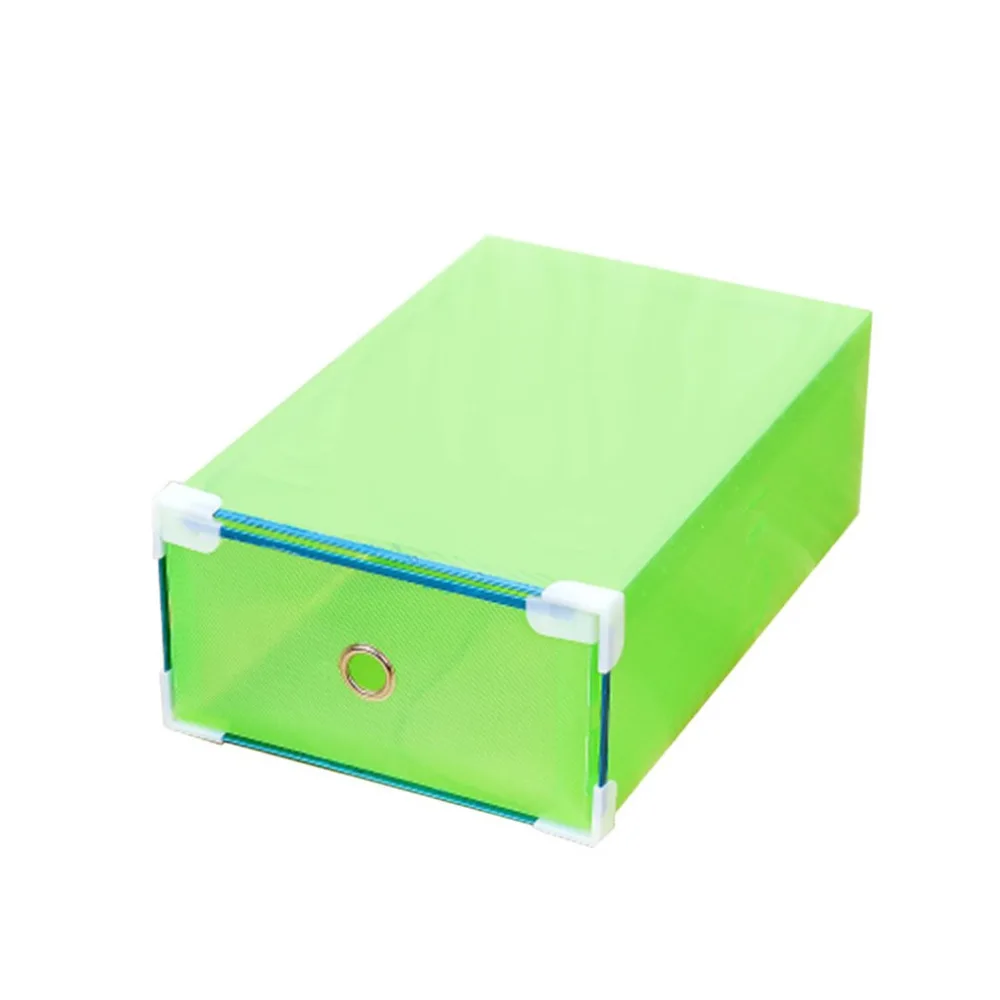 6 цветов пластиковая коробка для хранения обуви чехол для ящика конфетного цвета Органайзер экономит место коробка для обуви 310*200*110 мм