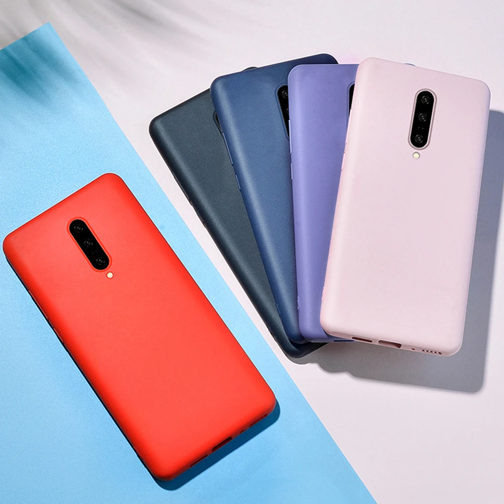 Оригинальный жидкий силиконовый чехол для Oneplus 6 6T Роскошная однотонная цветная