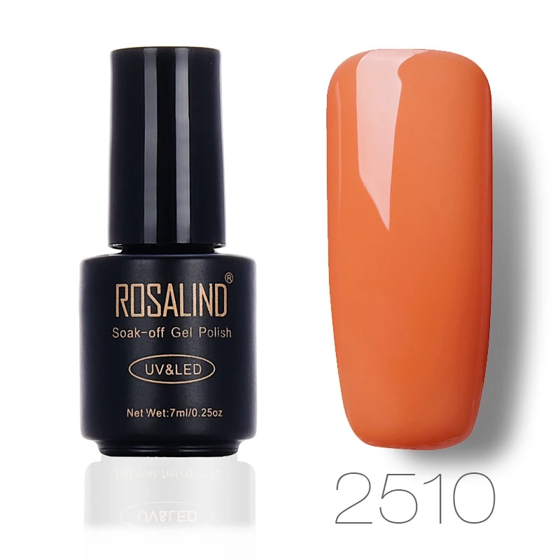 ROSALIND 7 мл серый лак для ногтей классический цвет УФ светодиодный гель лак для ногтей акриловый лак для ногтей набор инструментов для дизайна ногтей - Цвет: 2510