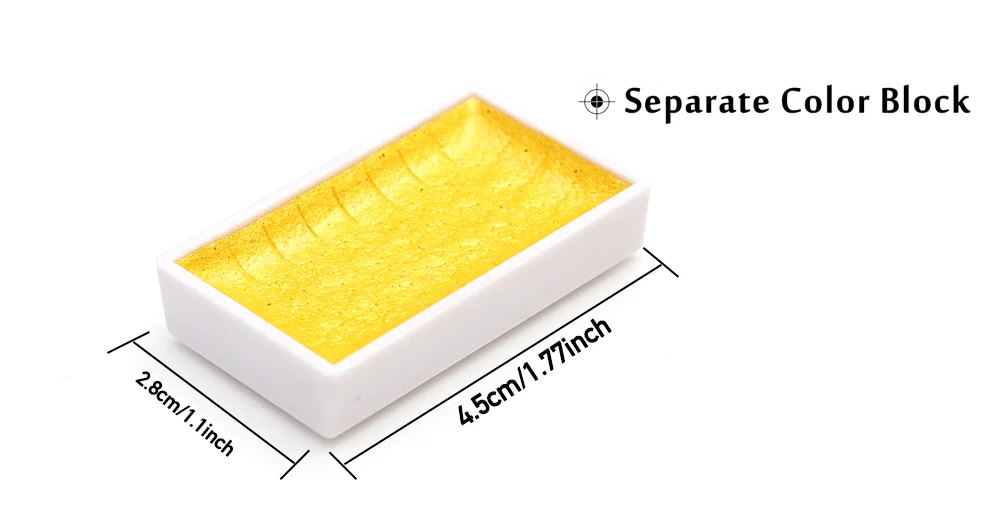 Премиум 5/8 цветов, набор однотонных цветов, металлические золотые пигментные краски с акварелью для художника, краски, Водные Цвета, товары для рукоделия