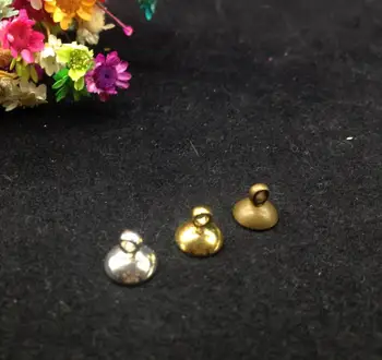 

50pieces/lot 8mm bronze silver gold plated color to choose round beads cap Pearl pendant connector jewelry accessories findings