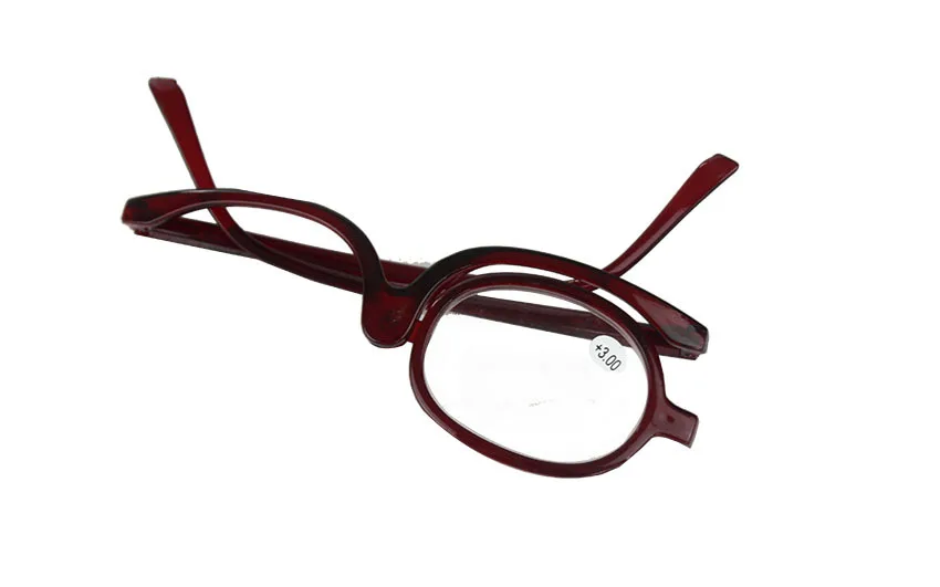 Вращающийся увеличить косметические очки Для женщин Макияж пресбиопии очки складывая очки