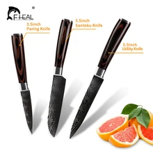 Кухонный нож, кухонная утварь 7CR17 440C из высокоуглеродистой нержавеющей стали, шлифовальный лазерный узор, поварские ножи, нож для овощей Santoku