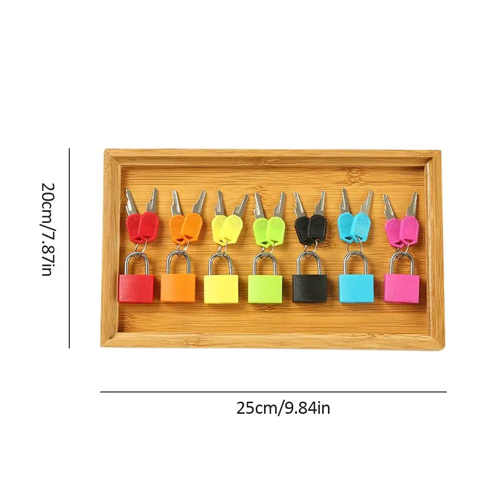  Teaching Aids Color Small Lock Learning Unlocking Game Early Childhood Education Montessori Key Loc - 33063182466