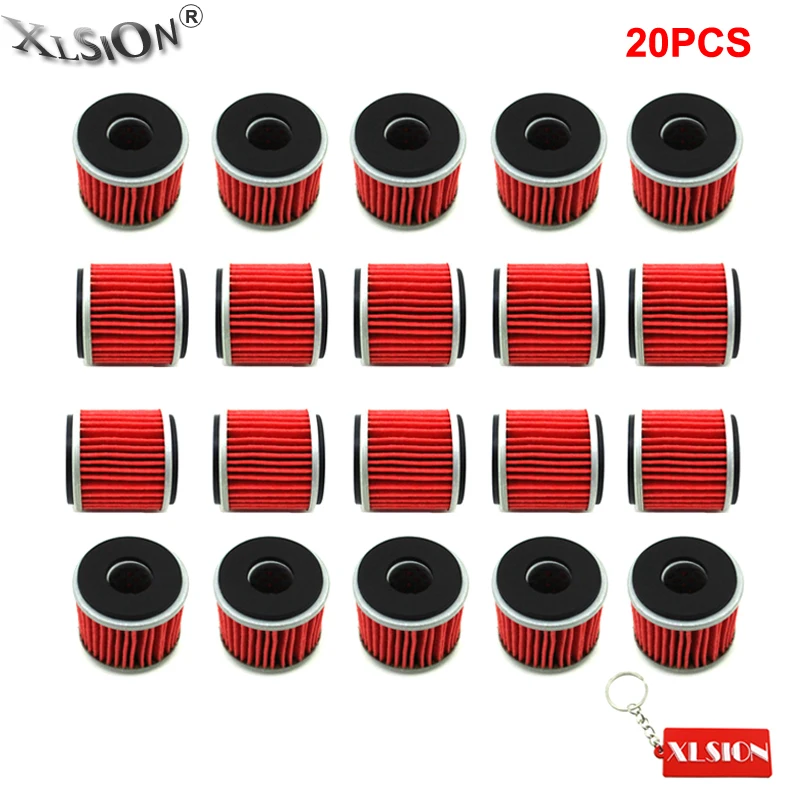 Xlsion 20 шт. масляные фильтры для Yamaha YZ250 XT250 YFZ450 YZ250F YZ450F YBR250 YFM250R Raptor YFZ450R YFZ450W YFZ450X YZ450F