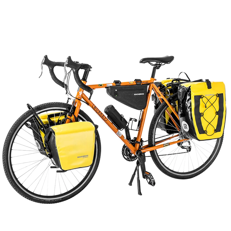 Perfect ROCKBROS Bicycle Bike Bag Portable Waterproof Cycling MTB Bike Bag Pannier Rear Rack Seat Trunk Backpack Case Bike Accessories 5