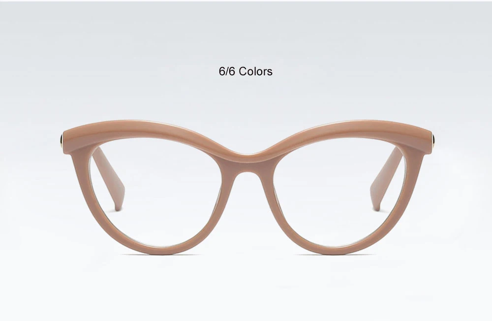 VEGA New Fashion CatEye Glasses Frame Ladies Women Eyeglasses Frames Women Cat Eye Brand Design Clear Lenses Black Leopard 214 (16)