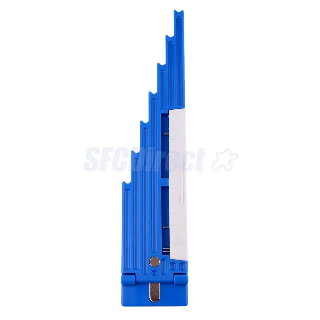 ABS Plastic Fishing Line Length Ruler Sub-line Knot-Tying Tackle Tool Cut Line Mearure Board Hook Accessories Yellow Green Blue