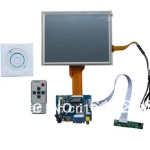 HDMI+ VGA+ 2AV ЖК-драйвер платы+ 8 дюймов ЖК-панель 800*480+ плата OSD+ пульт дистанционного управления с сенсорной панелью