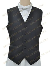 

Concise Black Single Breasted Steampunk Waistcoat