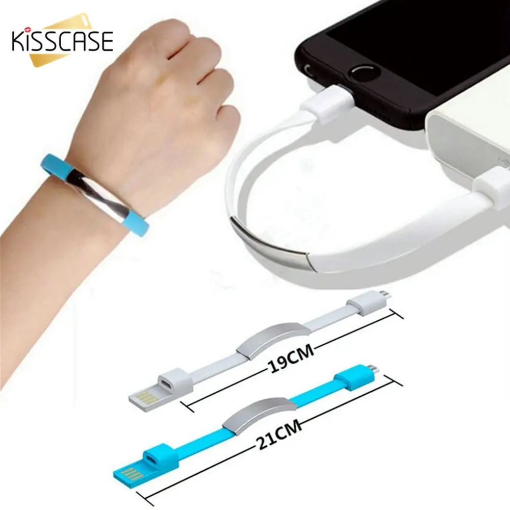 

22CM Micro USB2.0 Type-C Andriod For iphone 6s 7 8 XR Mini Micro USB Bracelet Charger Data Charging Cable Sync Cord For Android