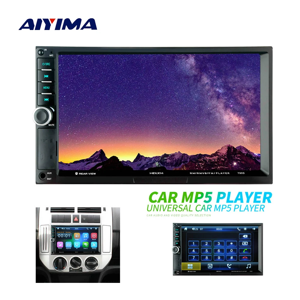 

AIYIMA 7" Touch Screen 2 Din HD Digital Display Bluetooth Multimedia Video MP5 Player TF AUX Radio MP3 MP4 Music Player For Auto