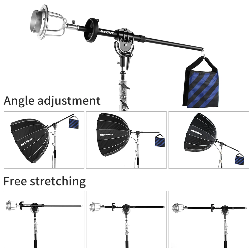Выдвижной кронштейн адаптер AMBITFUL для вспышки Bowens Softbox Reflector Elinchrom Profoto|Аксессуары