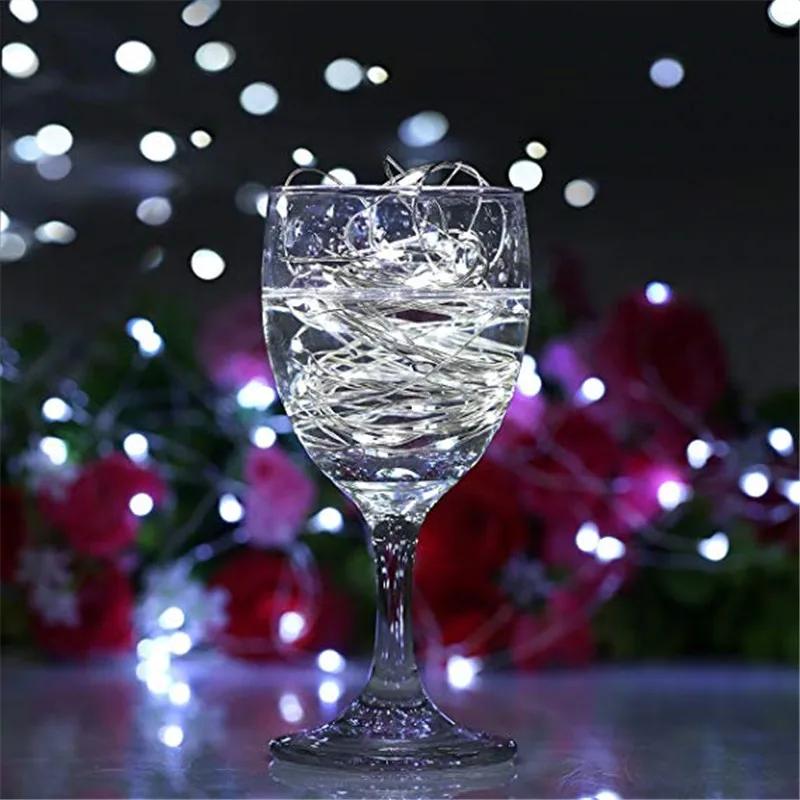 LED Copper String light 1M 2M 3M 4M 5M 3AA Battery Powered Operated Christmas Wedding Party Decoration Colorful Holiday Lights07