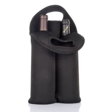 Черные бутылки для вина изолированные переноска для путешествий держатель для бутылки вина сумка-холодильник сумка для переноски сумка для пикника 2 сумка для винных бутылок чехлы