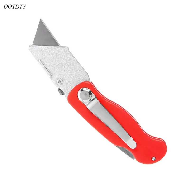 OOTDTY 5 шт. складной трапециевидный режущий нож художественный нож для резки ковровых покрытий сменный нож
