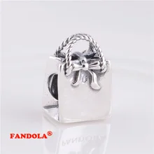 Подходит для Pandora шармы браслеты сумки бусины 925 стерлингового серебра ювелирные изделия