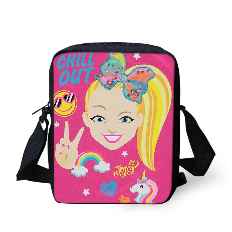 Thikin Jojo Siwa Shoulder Messenger Bag for Girls Crossbody School Supplies School Supplies Shopping Bags Mochila Infantil