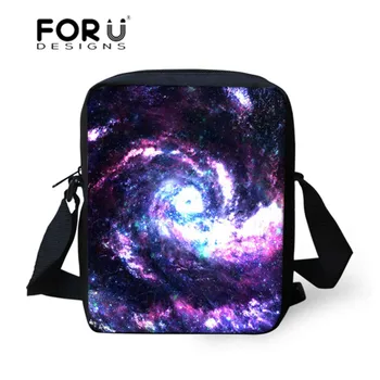 

FORUDESIGNS Mysterious Stargate and Starry Sky Petit Cartable for Woman Messenger Bags Single Straps Musette Bag